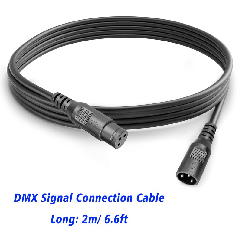 MADOWL MAD OWL 8 Packs DMX Cables DMX to XLR Signal Connection with 3 Pin Connector, XLR Cable 6ft/2m DMX Wire Extension Connectors Male and Female,for Stage Lighting - Image 4